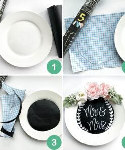 Kassa X-Large Chalkboard Wallpaper - Clear | 1.4ft x 6.5ft Adhesive Paper Roll | Includes 3 Markers & Eraser Cloth | Peel & Stick on a Wall, Table & Desk | Ideal for Use at Home, School, Office & More Black 38 8162GE6HNrS