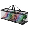 Houseables Baseball Cap Storage Bag, Hat Organizer Case, 23" x 6" x 8", Clear Plastic, Caps Holder, Moisture & Dust Proof, Black Handles, Box w/Zipper Closure, Stores & Racks 22 Hats, Dirt Protection 57 8163EWd6y4L