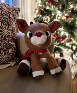 Rudolph the Red - Nosed Reindeer - Stuffed Animal Plush Toy with Music & Lights Rudolph 19 8163N910RhL