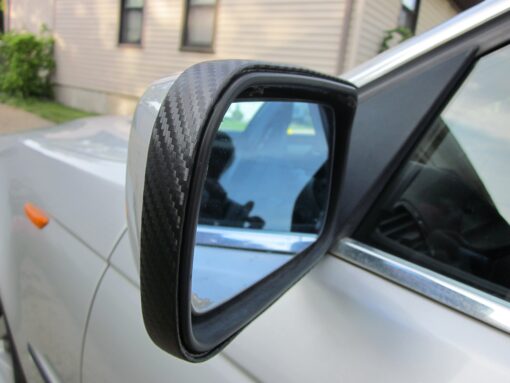 TRUE LINE Automotive Black Carbon Fiber Mirror Trim Molding Kit