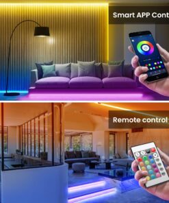 TJOY 100ft Bluetooth LED Strip Lights, Music Sync LED Lights Strip, RGB Color Changing LED Lights with Remote,Smart Phone APP Control, LED Lights for Bedroom,TV,Room DIY (APP+Remote +Mic) 31 8164UuXiRL