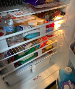 Camco 28" Double RV Refrigerator Bar, Holds Food and Drinks in Place During Travel, Prevents Messy Spills, Spring Loaded and Extends Between 16" and 28" - White (44073) 19 8164ZTHoT4L