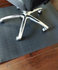 Office Rolling Chair Mat for Hardwood and Tile Floor, Black, Anti-Slip, Non-Curve, Chair Mat Best for Under the Computer Desk , 47 x 35 Rectangular Non-Toxic Plastic Protector, Not for Carpet 34 8164bjqEztL