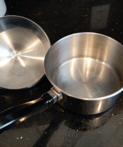 Farberware Classic Stainless Steel Sauce Pan/Saucepan with Lid, 1 Quart, Silver,50000,11.2"D x 6.3"W x 4.4"H Saucepot w/ Regular Lid (1 Quart) 39 8164dbo4BwL