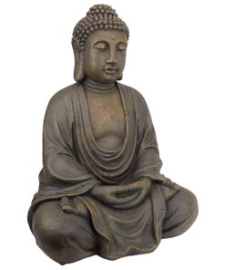 Design Toscano AL1614 Meditative, The Grand TempleIndoor StatueCabinet on Wheels Indoor/Outdoor Garden Statue, 20 Inches Wide, 15 Inches Deep, 26 Inches High, Handcast Polyresin, Dark Stone Finish Meditating Buddha 33 8165zbTFH2L