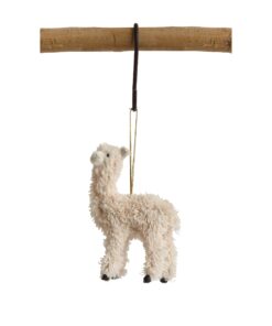 Creative Co-Op Furry Llama Ornament, Cream for Christmas 5 81665fxTwfL