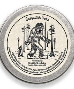 Seattle Sundries Sasquatch Soap Bar Natural Skin Care, 1 (4oz) Handmade Soap Bar in a Retro Aesthetic Gift Tin with a Woodsy Scent, Camp & Bigfoot Stocking Stuffer Idea from (1) 8 81666ZKs7oL