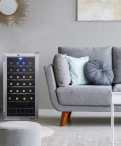 NewAir Compressor Wine Cooler Refrigerator in Stainless Steel | 27 Bottle Capacity | Freestanding or Built-In | UV Protected Glass Door with Lock and Handle AWC-270E 20 8166NUJcJfL 1