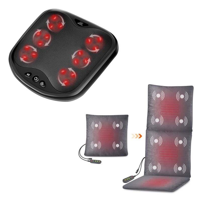 Catalog 3 Snailax Shiatsu Foot Massager with Heat and Massage Throw Pillow & Massage Seat Cushion Bundle | Kneading Foot & Back Massager, Heated Foot Warmer, Electric Feet Massager Machine