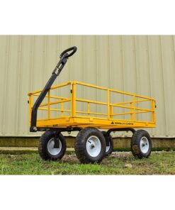 Gorilla Carts Heavy-Duty Steel Utility Cart with Removable Sides and 13" Tires, 1200-lbs. Capacity, Yellow 31 8168TdXwDmL