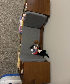 Amazon Basics Kids 4-Cube Bookcase With Reading Nook and 6 Shelves for Storage, Espresso, 11.8" D x 40.1" W x 24" H 33 8168kCr2xzL