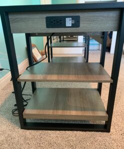 Walker Edison Industrial Wood Computer Writing Desk 4 Storage Shelves and Gaming Gamer Command Center Workstation Desk Home Office, 60 Inch, Driftwood 21 816BnbBbQCL