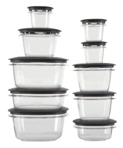 Alternative view of Rubbermaid Premier Easy Find Lids Meal Prep and Food Storage Containers, Set of 10 (20 Pieces Total), Grey |BPA-Free & Stain Resistant