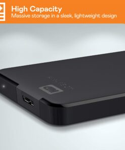 WD 5TB Elements Portable HDD, External Hard Drive, USB 3.0 for PC & Mac, Plug and Play Ready - WDBU6Y0050BBK-WESN 22 816Cyv4kf0L