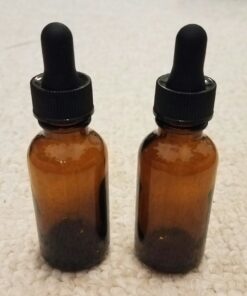 DropperStop 1oz Amber Glass Dropper Bottles (30mL) with Tapered Glass Droppers - Pack of 2 22 816DI5pI1KL
