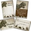 Dinosaur Birthday Party Pack - 12 Invitations, 12 Thank You Cards, 24 Envelopes - Dinosaur Birthday Party Supplies - Birthday Invites for Boys 63 816E2Rt1p4L