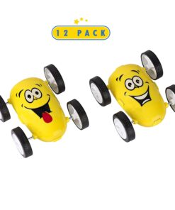Toyrifik Friction Small Emoticon Stunt Toy Cars- Bulk 12 pack (1 Dozen) Party Favors, Goodie Bag Stuffers, Prize, For Kids and Toddlers 9 816F4rWbK8L