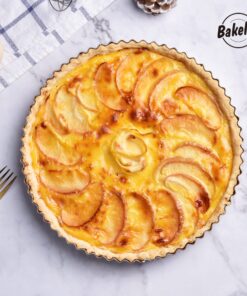 Bakeley 8-Inch Non-Stick Round Tart Pan with Removable Loose Bottom, Quiche Pan for Oven Baking (Champagne Gold) 8" Round (Champagne Gold) 9 816FdSmdSXL