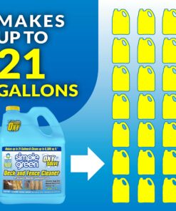 Simple Green Oxy Solve Deck and Fence Pressure Washer Cleaner, Colorless to Pale Straw, Unscented, 128 Fl Oz (Packaging May Vary) 28 816FthDkOdL