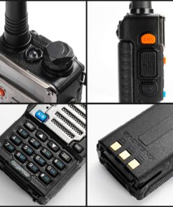Alternative view of BAOFENG UV-5R+ Plus Two Way Radio, Long Range for Adults Rechargeable with Earpiece, Walkie Talkie for Outdoors, 144-148 420-450MHz, Qualette Series, Black