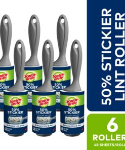 Alternative view of Scotch-Brite 50% Stickier Lint Roller, Works Great On Pet Hair, 6 Rollers, 48 Sheets per Roller, 288 Sheets Total 6 Count (Pack of 1)
