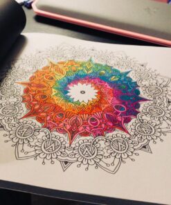 Mandala Coloring Book: 100+ Unique Mandala Designs and Stress Relieving Patterns for Adult Relaxation, Meditation, and Happiness (Magnificent Mandalas) Paperback, Large Print 110 816HOpdlweL