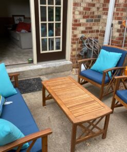 Pillow Perfect Stripe Indoor/Outdoor Accent Throw Pillow, Plush Fill, Weather, and Fade Resistant, Lumbar - 11.5" x 18.5" , Blue/Green Topanga, 2 Count Small Lumbar - 11.5" x 18.5" 17 816HPGRyiL