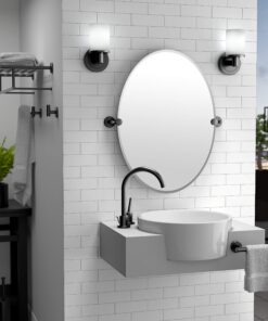 Gatco 4243MX Latitude II, Euro Tissue Holder In Matte Black, 6.88" Single Post 12 816INAimsLL