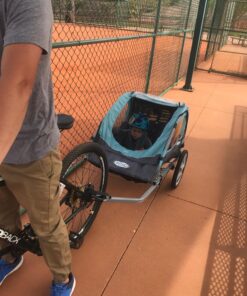 Instep Bike Trailer for Toddlers, Kids, Single and Double Seat, 2-In-1 Canopy Carrier, Multiple Colors Light Blue 42 816JIPmpnGL