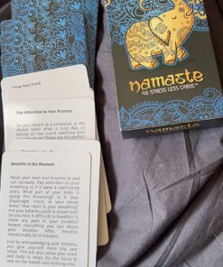 Namaste Stress Reducing Cards - Self Care Cards, Anxiety and Stress Relief Gifts, Mindfulness & Meditation Cards, Mindful gifts for Women - MSS Inc 39 816KS9yqiL