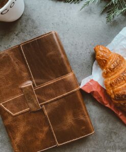 Leather Dotted Journal Bullet Notebook - A5 Journal Refillable Dot Grid Pages Journal - Handcrafted Vintage Travel Writing Diary Gift for Men and Women by Rustic Town A5 (Dotted Paper) 17 816KcqBAfbL