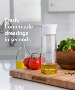 Whiskware Tritan Plastic BlenderBall Whisk Leak Proof Salad Shaker Bottle for Fresh, Homemade Dressings, 2.5 Cups, White 10 816Klrxm4VL