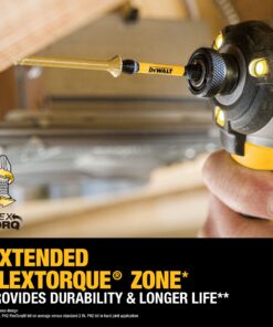 DEWALT Screwdriver Bit Set, Impact Ready, FlexTorq, 40-Piece (DWA2T40IR) 40-Piece Impact Ready Set 43 816L0JgWENL
