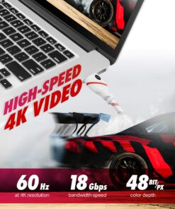 HDMI Cable 25 ft - 4K Resolution UHD 2.0b Ready - Supports Ethernet HDR Video Ultra HD Bandwidth 18Gbps - Audio Return Channel - 25 Feet (7.6 Meters) High Speed HDMI Cable 25FT 1 14 816N0abBNZL 1