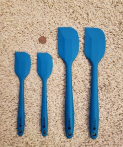 StarPack Home Basics Silicone Spatula Set (2 Small, 2 Large) - Rubber Spatulas Silicone Heat Resistant to 480°F - Hygenic One Piece Design, Non Stick Kitchen Spatula Set (Teal Blue) Basics (Heat Resistant 480°F) Teal Blue 20 816OALNjlxL
