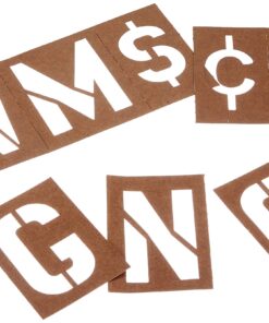 DURO 3330 Oil Board Lettering Stencil Set, Brown, 4" 4" 4-Inch 7 816ODVMYVkL