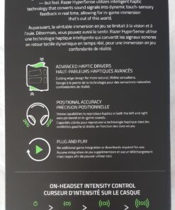 Razer Kraken V3 HyperSense Wired USB Gaming Headset w/Haptic Technology: Triforce Titanium 50mm Drivers - THX Spatial Audio - Hybrid Fabric & Leatherette Memory Foam Cushions - Detachable Mic 92 816SS26noUL