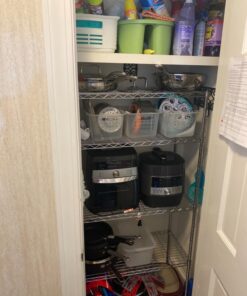 Seville Classics 5-Tier Steel Wire Shelving with Wheels, 30" W x 14" D, Chrome 5-Tier, 30" W x 14" D Silver 39 816TJs0bB L