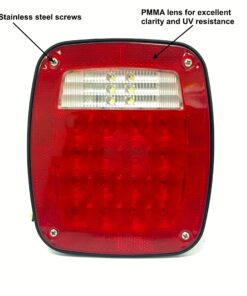 Alternative view of MAXXHAUL 80685 Universal Square 12V Combination 38 LED Signal Tail Light - For Truck, Trailer, Boat, Jeep, SUV, RV, Vans, Flatbed,2 Pack, Regular 2 Pack