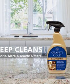 Granite Gold Daily Cleaner Streak-Free Cleaning for Granite, Marble, Travertine, Quartz, Natural Stone Countertops, and Floors, 24 Fluid Ounces, 1-Pack, Fl Oz ( Packaging may Vary ) 13 816TRbQ4iBL