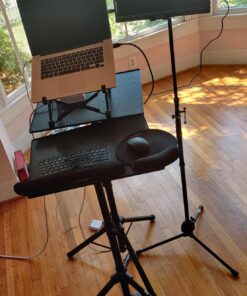 PYLE-PRO Universal Projector Stand -Height & Angle Adjustable Tripod Stand-Hold Laptops, Computers, DJ Equipment & Projectors-Heavy Duty-Perfect for Stage, Studio, & Office Events-Extends 28'' to 46" 37 816UeVM2vJL 1