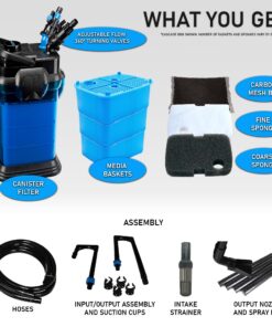 Penn-Plax Cascade All-in-One Aquarium Canister Filter – for Tanks Up to 100 Gallons (265 GPH) – Cascade 1000 Cascade-1000 42 816ViA5J6AL