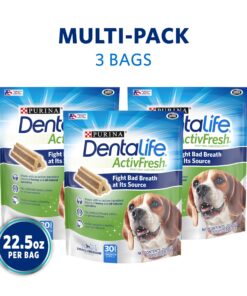 Alternative view of Purina DentaLife Dental Care Small/Medium Dog Chews, ActivFresh Daily Oral Care - (3) 30 ct. Pouches Active Fresh 90 Count (Pack of 1)