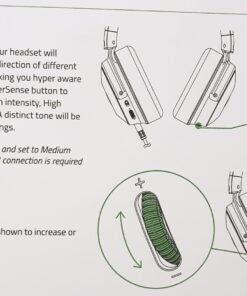 Razer Kraken V3 HyperSense Wired USB Gaming Headset w/Haptic Technology: Triforce Titanium 50mm Drivers - THX Spatial Audio - Hybrid Fabric & Leatherette Memory Foam Cushions - Detachable Mic 88 816Wn7XMOL