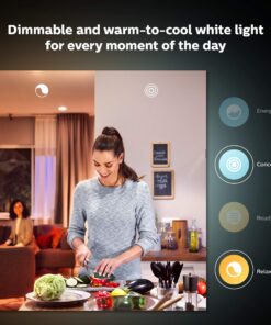 Philips 461004 Hue White Ambiance A19 60W Equivalent Dimmable LED Smart Bulb (Compatible with Amazon Alexa, Apple HomeKit, and Google Assistant) Standard Standard Packaging 16 816XIi0YnL