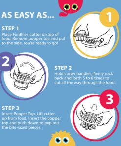 FunBites Food Cutter for Kids, Blue Triangles 12 816Xy9jjkdL