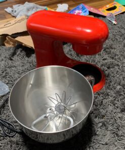 DASH Stand Mixer (Electric Mixer for Everyday Use): 6 Speed Stand Mixer with 3 qt Stainless Steel Mixing Bowl, Dough Hooks & Mixer Beaters for Dressings, Frosting, Meringues & More - Red, DCSM250RD 30 816Y7J06CjL