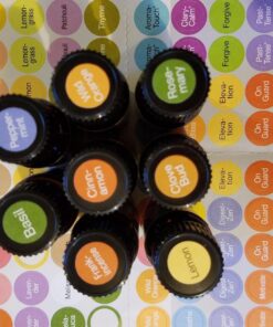 doTERRA Essential Oil Cap Sticker Labels Sheet | 192 Stickers Total 19 816YCHO 9fL
