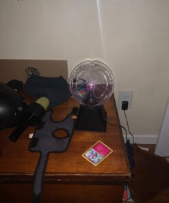 Katzco 7" Plasma Ball - Nebula Sphere, Thunder Lightning - Plug-in Electricity Ball - Touch and Sound Sensitive Plasma Globe for Parties, Decorations, Prop - STEM Science Toy for Kids - Cool Lamps 7 inch Interactive 36 816apGcv L