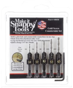 Alternative view of Snappy Tools Quick-Change 5-Pc. Countersink Drill Bit Set. Proudly Made in The USA.